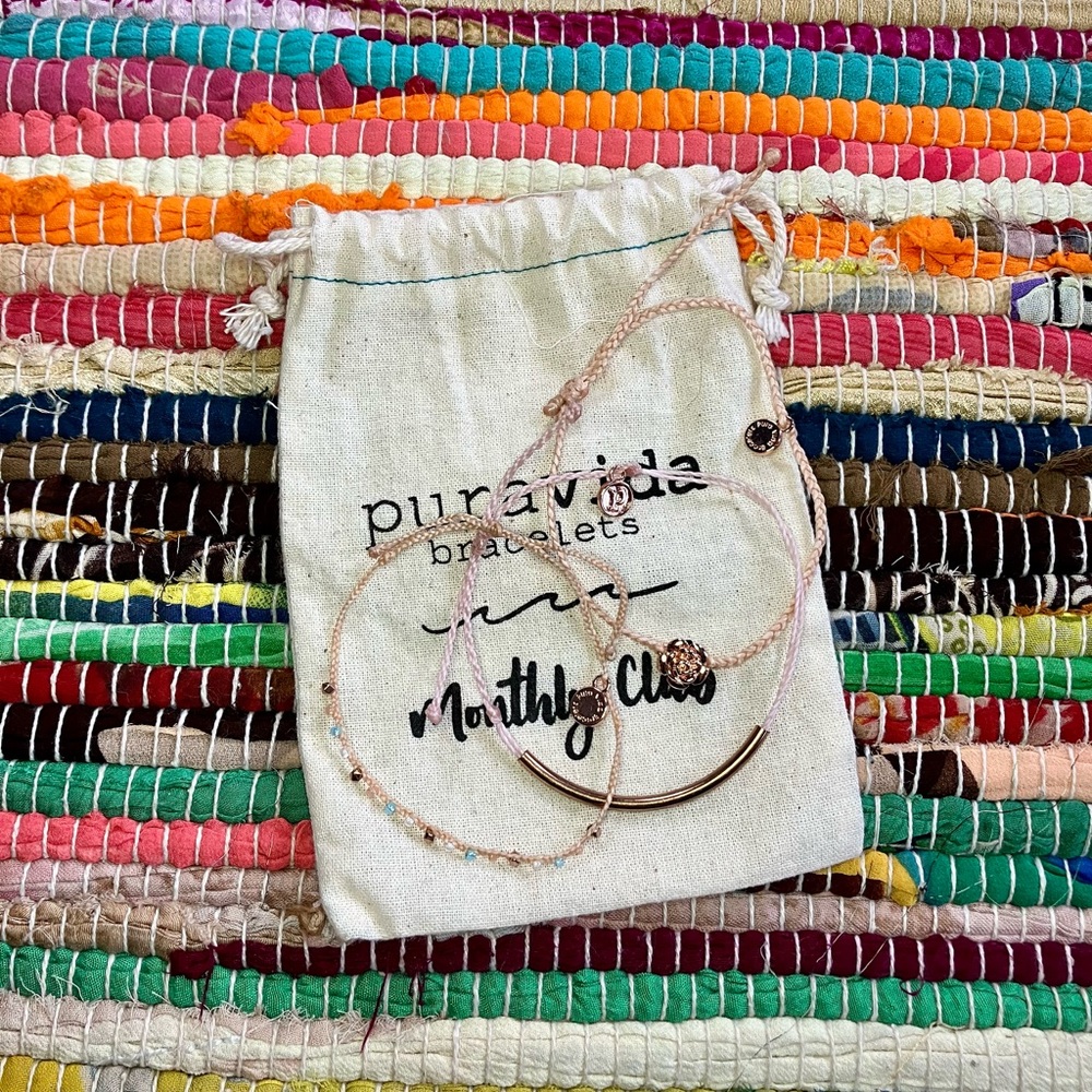 NWOT ~ Pura Vida ~ Rose gold set of 3 bracelets